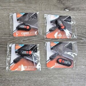 HandStands Cord Stop Cable Protectors Lot of 4 Black #99036 Fray Prevention New